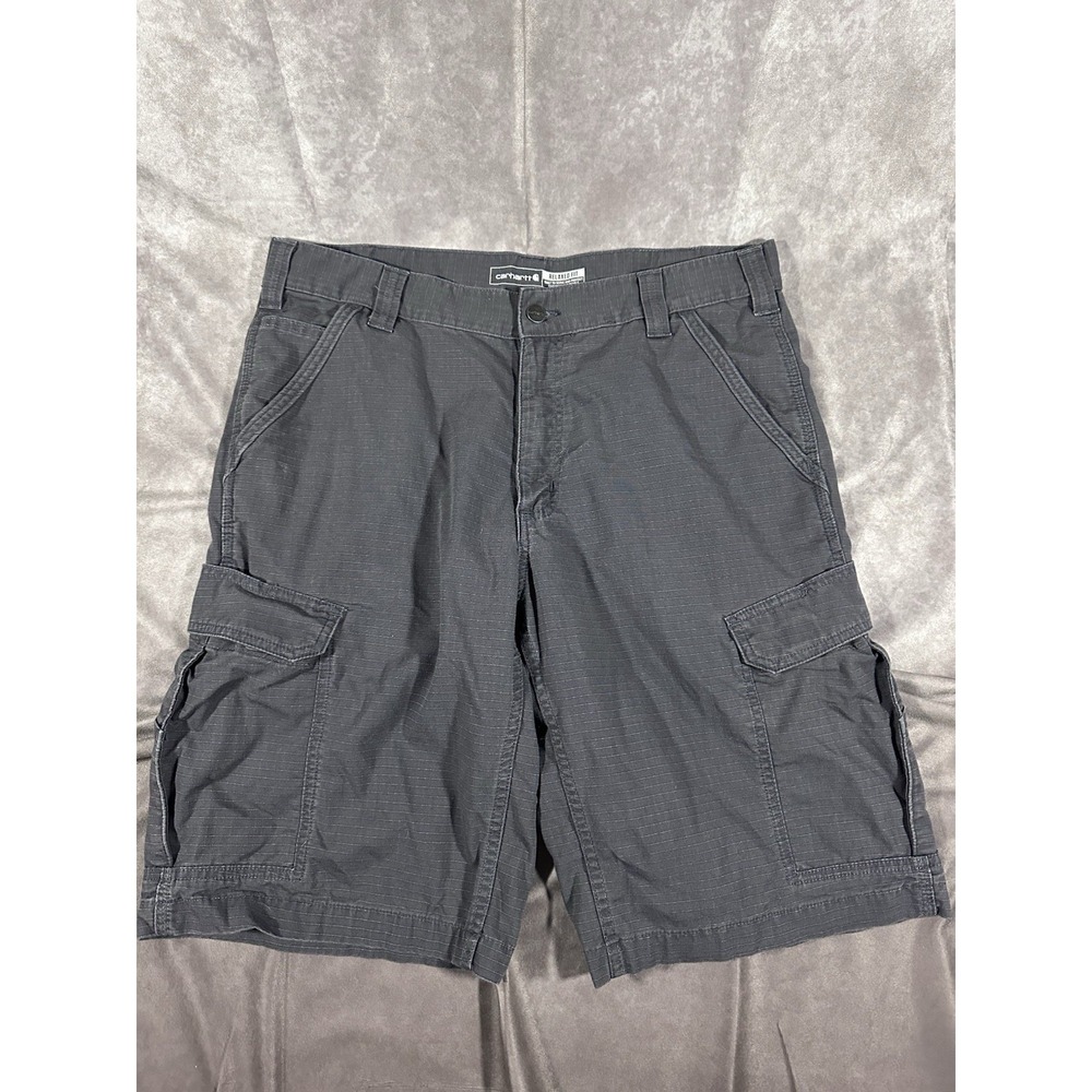 Carhartt Force Tiptop Cargo Work Shorts Men's  36 Grey Relaxed For